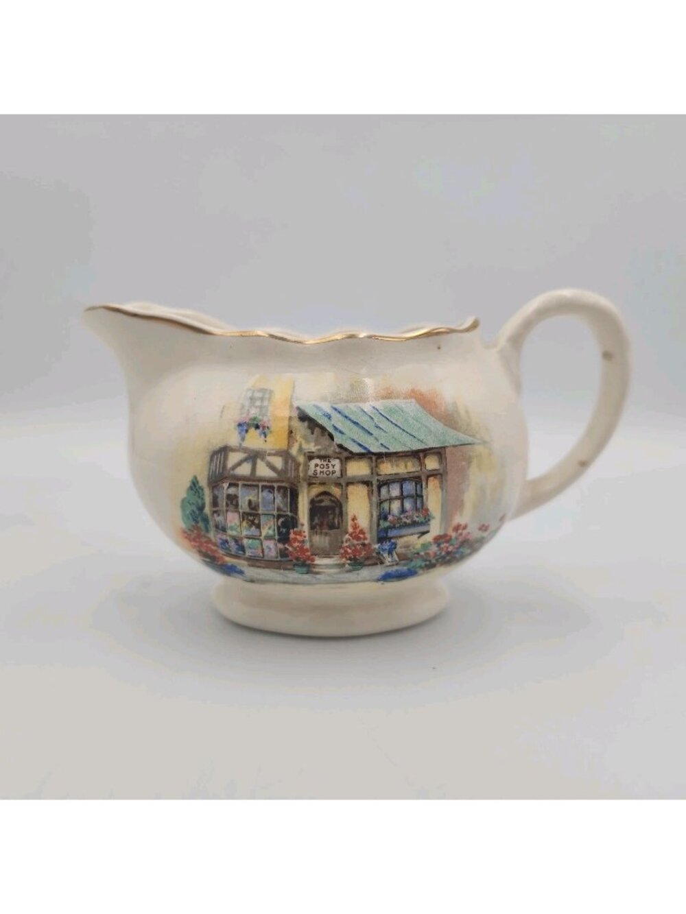 Vintage Sandland Ware Hanley England 6 Oz Creamer Porcelain Cottage
